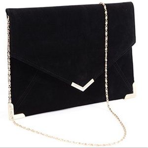 Velvet envelope clutch large evening bag